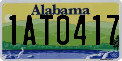 AL license plate 1AT0417