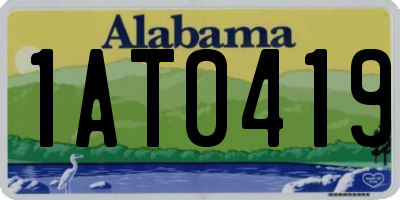 AL license plate 1AT0419