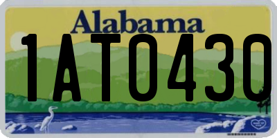 AL license plate 1AT0430