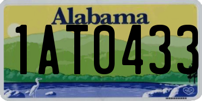 AL license plate 1AT0433