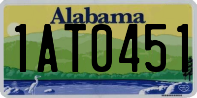 AL license plate 1AT0451