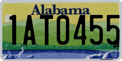AL license plate 1AT0455