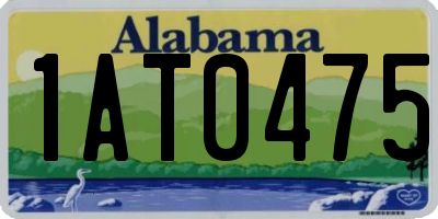 AL license plate 1AT0475