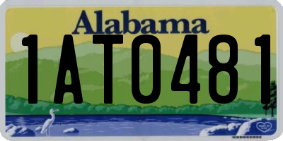 AL license plate 1AT0481
