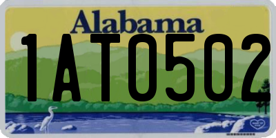 AL license plate 1AT0502