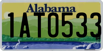 AL license plate 1AT0533