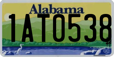 AL license plate 1AT0538