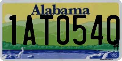 AL license plate 1AT0540