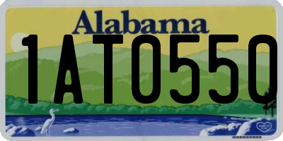 AL license plate 1AT0550