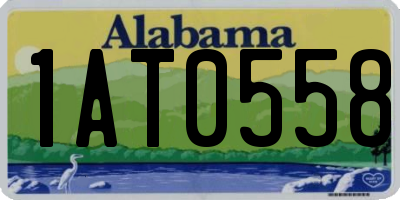 AL license plate 1AT0558