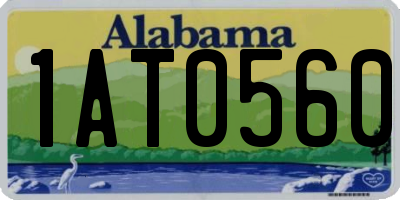 AL license plate 1AT0560