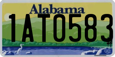 AL license plate 1AT0583
