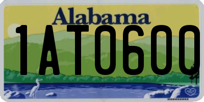AL license plate 1AT0600