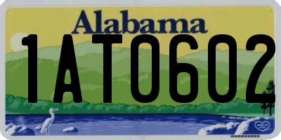 AL license plate 1AT0602