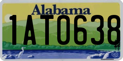 AL license plate 1AT0638