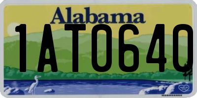 AL license plate 1AT0640