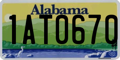 AL license plate 1AT0670
