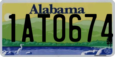 AL license plate 1AT0674