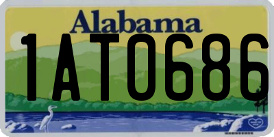 AL license plate 1AT0686