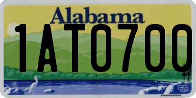 AL license plate 1AT0700