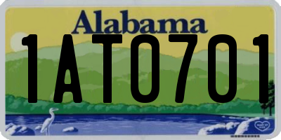 AL license plate 1AT0701