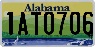 AL license plate 1AT0706