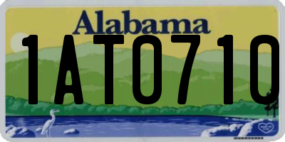 AL license plate 1AT0710