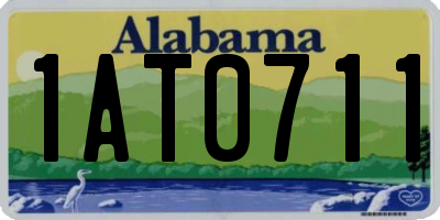 AL license plate 1AT0711