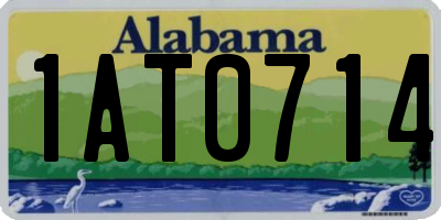 AL license plate 1AT0714