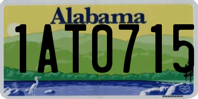 AL license plate 1AT0715