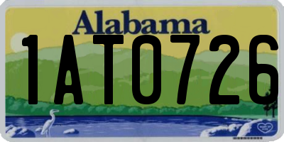 AL license plate 1AT0726