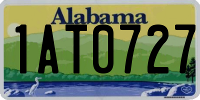AL license plate 1AT0727