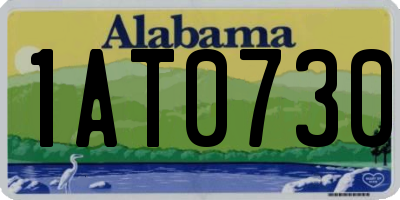 AL license plate 1AT0730