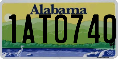 AL license plate 1AT0740