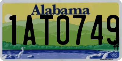 AL license plate 1AT0749
