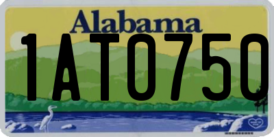 AL license plate 1AT0750