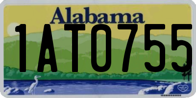 AL license plate 1AT0755