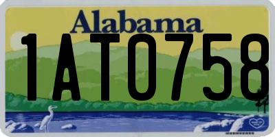AL license plate 1AT0758