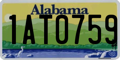 AL license plate 1AT0759