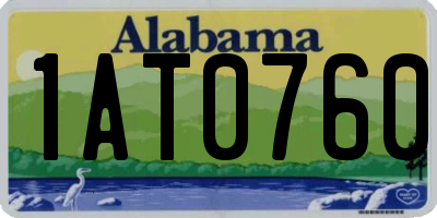 AL license plate 1AT0760