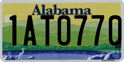 AL license plate 1AT0770