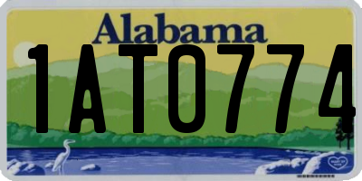 AL license plate 1AT0774
