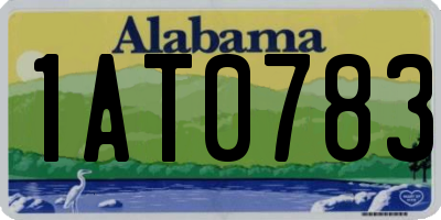 AL license plate 1AT0783