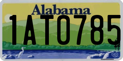 AL license plate 1AT0785