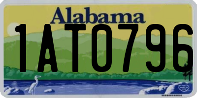 AL license plate 1AT0796