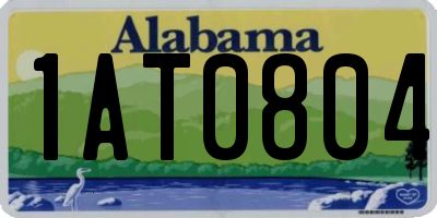 AL license plate 1AT0804