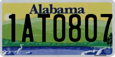 AL license plate 1AT0807