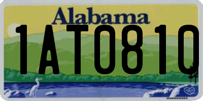 AL license plate 1AT0810