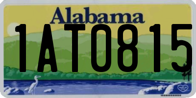 AL license plate 1AT0815