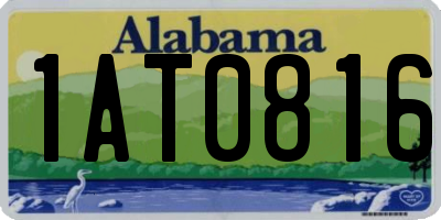 AL license plate 1AT0816